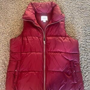 Old Navy Burgundy Puffer Vest